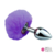 Plug Anal em Aço Prateado Tamanho M com Pompom Sexy Import