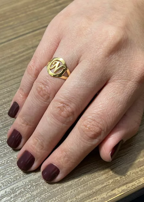 Anel Personalizado Banhado a Ouro