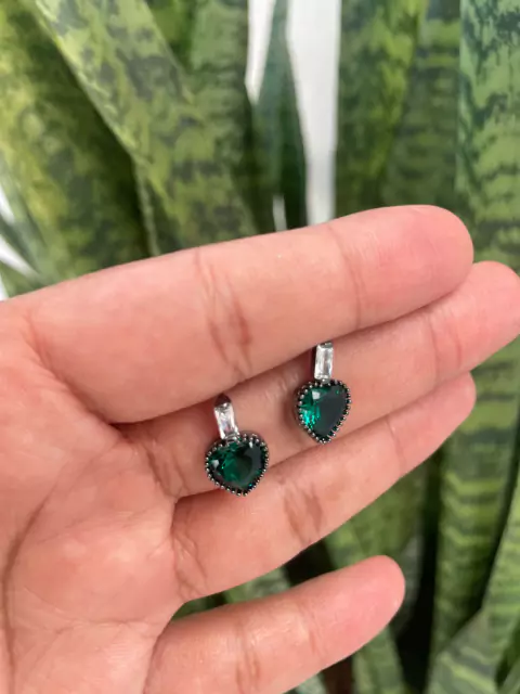 Brinco de Coração em Ródio Negro