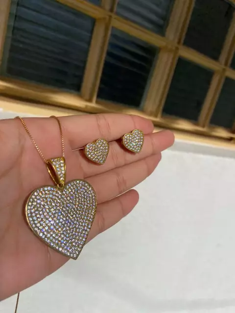 CONJUNTO CORARAÇÃO CRAVEJADO TAMANHO G