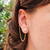 Brinco Ear Line Coração Nara Cravejado Banho Ouro 18k - comprar online