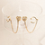 Brinco Ear Line Coração Nara Cravejado Banho Ouro 18k
