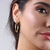 Brinco Argola oval M Gancho Italiano - Bruna Semijoias