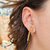Brinco Ear Hook Elis Liso Banho Ouro 18k - Trelori 