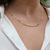 Colar Bolinhas Achatadas Clara 45cm Banho Ouro 18K - comprar online