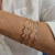 Bracelete Zig Zag Lisa Nara Ajustável Banho Ródio Branco - loja online