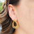 Brinco Gota Maya Vazada Banho Ouro 18k - comprar online