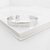Bracelete Liso Square Elis Banho Ródio Branco - comprar online