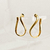 Brinco Gota Lisa Vazada Clara Banho Ouro 18k - comprar online