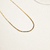 Colar Bolinhas Achatadas Clara 45cm Banho Ouro 18K