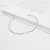 Bracelete Zig Zag Lisa Nara Ajustável Banho Ródio Branco