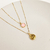 Mix de Colares Rita com Pingente Amor e Rosa Banho Ouro 18k - comprar online