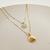 Mix de Colares Rita com Pingente Fé e Azul Banho Ouro 18k - comprar online