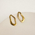 Brinco Grande Vazado Irregular Clara Banho Ouro 18k - comprar online