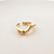Anel Regulável Maya Ondulado Zircônia Banho Ouro 18k - comprar online