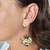 Brinco Grande Haste com Flor Maria Banho Ouro 18k - loja online