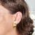 Brinco Maya Oval Liso Banho Ouro 18k - Trelori 