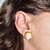 Brinco Redondo Pequeno Rosa Rita Banho Ouro 18k - loja online