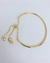 Pulseira Aro Fixo Liso Ajustável e Zircônias