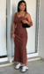 VESTIDO CAMÉLIA MARROM na internet