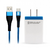 CARGADOR BROBOTIX USB C/CABLE TIPO C CARGA RÁPIDA 963332, Blanco - Azul, Pared, 5 V, 1 Puerto USB V3.0