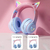 Auriculares inalámbricos con RGB, cascos con orejas de gato, Bluetooto - tienda en línea