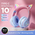 Auriculares inalámbricos con RGB, cascos con orejas de gato, Bluetooto - tienda en línea