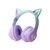 Auriculares inalámbricos con RGB, cascos con orejas de gato, Bluetooto - tienda en línea