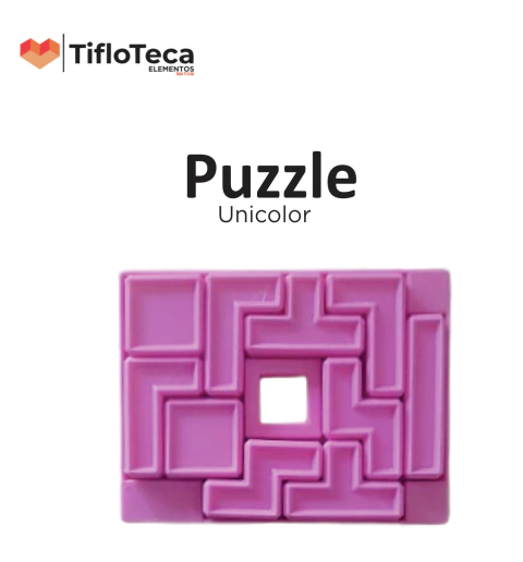 foto de frente del  puzzle. Color rosa