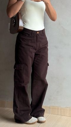 Calça cargo Marrom - comprar online