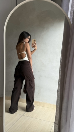 Calça cargo Marrom - ByGabrielaMaldonado