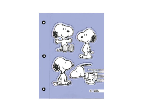 Carpeta N3 Dos Tapas Mooving - Snoopy lila