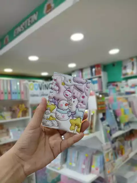 Mini cuadernito-unicornio muñeco de nieve