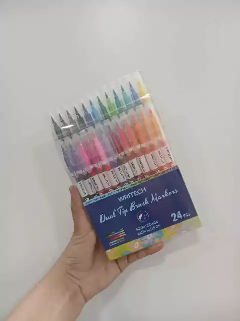 marcadores doble punta pincel-writech-