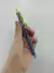 Lapicera de gel secado rapido-writech-violeta con verde