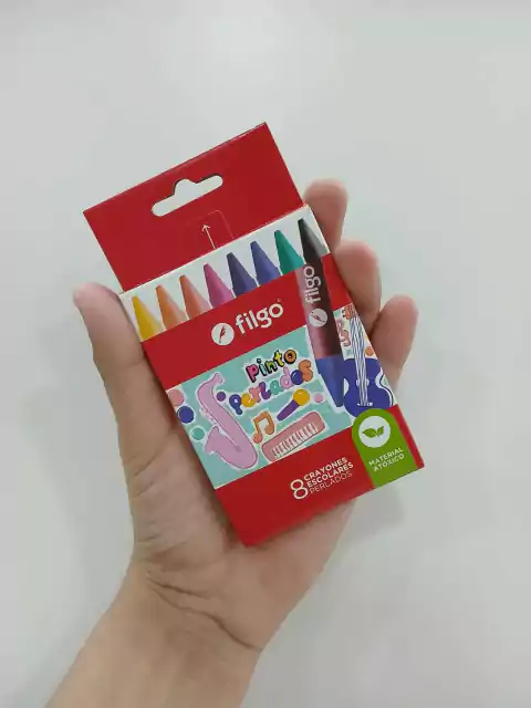 Mini cajita de crayones-filgo-pasteles x8