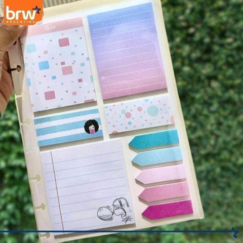 Notas Adhesivas Múltiples- Para cuaderno de disco- Tutti Frutti- Brw - comprar online