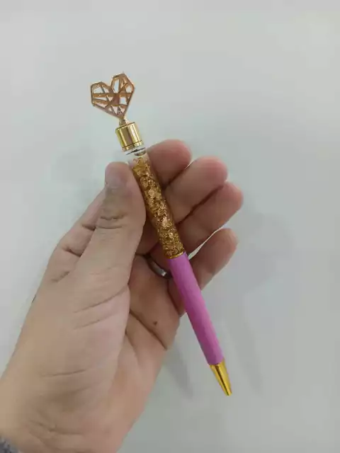 Lapicera de corazon-fucsia