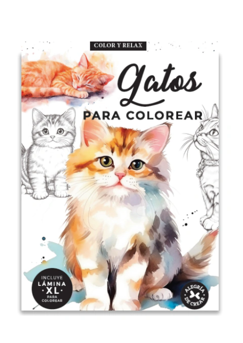 Libro para colorear- Gatos - Color y Relax