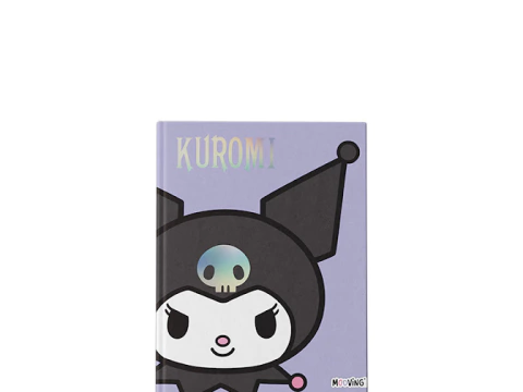 Cuaderno 16x21 Tapa Dura Mooving - Kuromi Cara