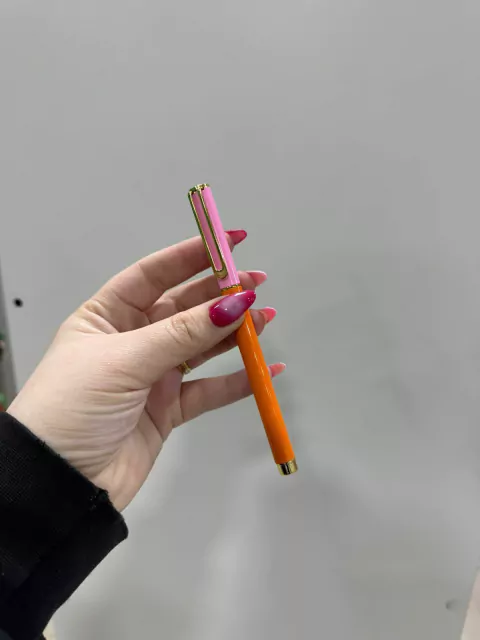 lapiceras colorfull con estuche fw-rosa y naranja