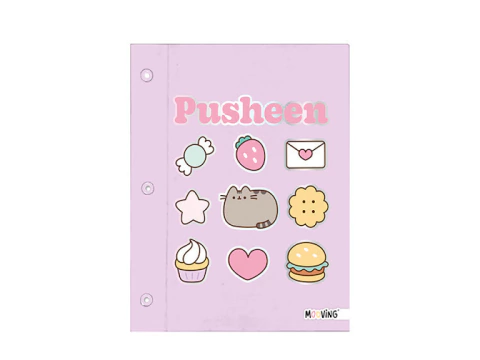 Carpeta N3 Dos Tapas Mooving - Pusheen Corazon