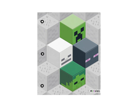 Carpeta N3 Dos Tapas Mooving - Minecraft Cubos