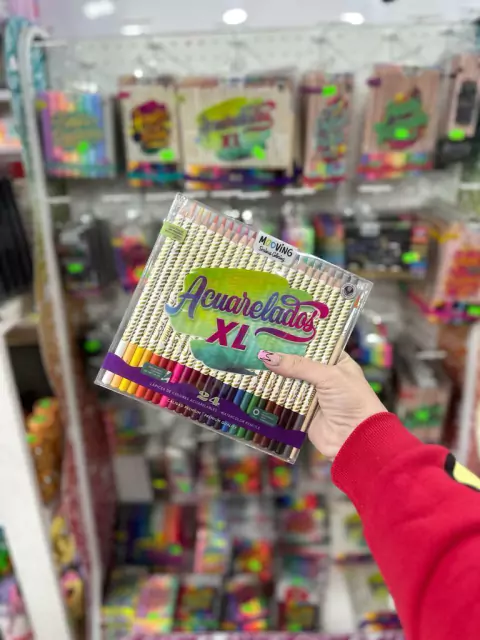 Lapices x24 acuarelados XL -Mooving