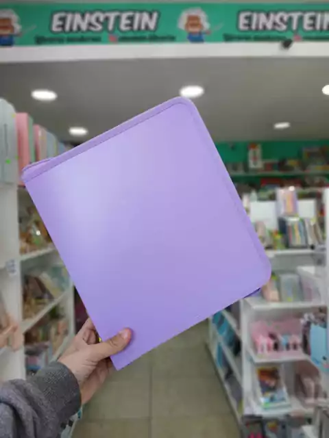 Carpeta escolar-con cierre-violeta