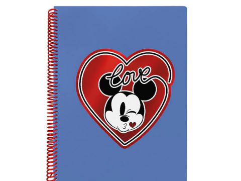 Cuaderno Universitario Cuadriculado MOOVING - Mickey Corazon