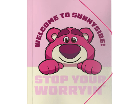 Carpeta Oficio 3 Solapas Mooving - Lotso Rosa