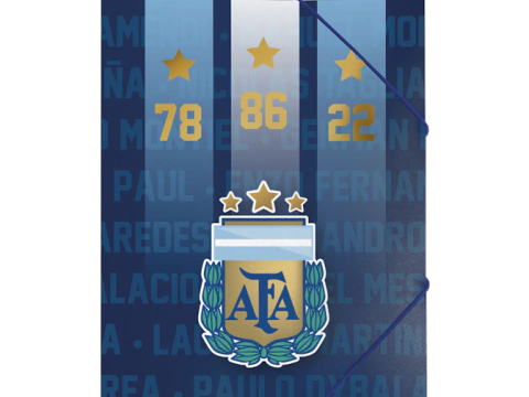 Carpeta Oficio 3 Solapas Mooving - AFA 3 Estrellas