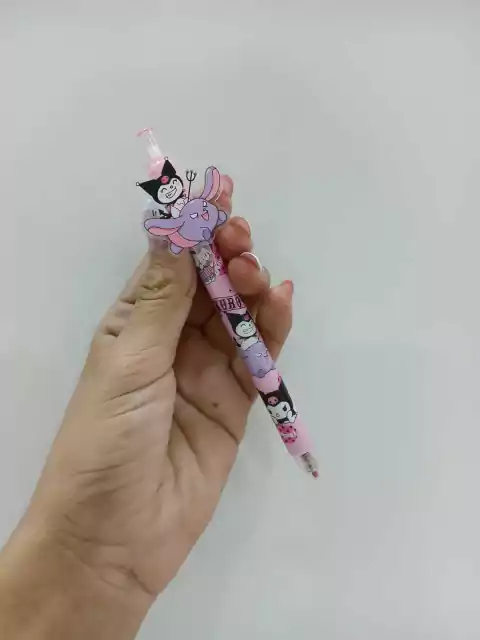 Lapicera tinta azul-kuromi sonrisa