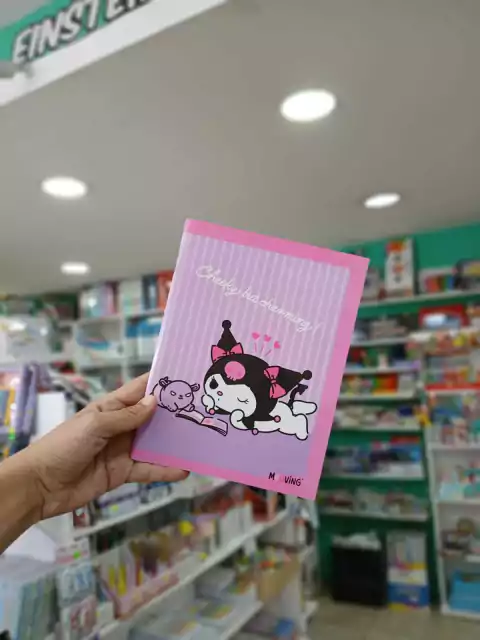 Cuaderno hojas rayadas-mooving-kuromi libro